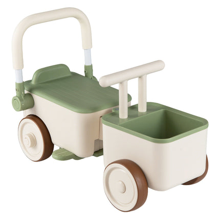 3-in-1 Kinder-Schiebeauto mit Aufbewahrungskorb, Grün