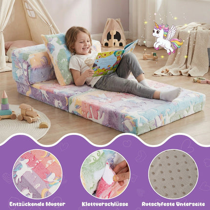 3-in-1 Kinder-Schlafsofa, im Dunkeln leuchtend, waschbarer Bezug