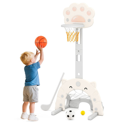 Centre sportif 3 en 1 pour enfants : basketball, football, golf