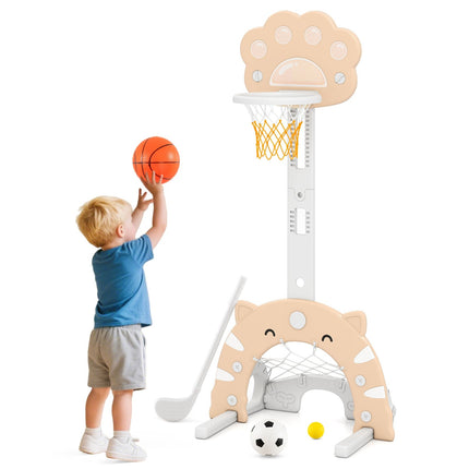 Centre sportif 3 en 1 pour enfants : ensemble de basketball, de football et de golf