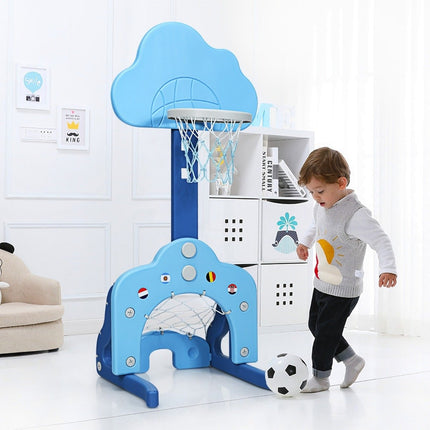 Ensemble de sport 3 en 1 pour enfants : ballons de basket, de football et de golf réglables