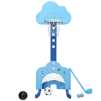 Ensemble de sport 3 en 1 pour enfants : ballons de basket, de football et de golf réglables