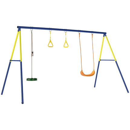 3-in-1 Kinderschaukel-Set, Stahlrahmen, 150 kg Tragkraft