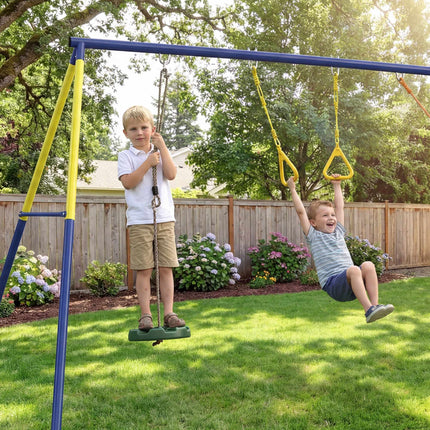 3-in-1 Kinderschaukel-Set, Stahlrahmen, 150 kg Tragkraft