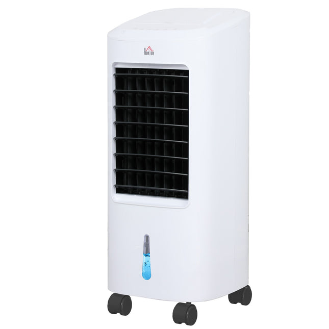 Climatiseur mobile 3 en 1 avec refroidissement par eau par humidification, climatiseur oscillant automatique de 7 L avec minuterie de 7,5 h, refroidisseur d'air à 3 vitesses de 65 W avec télécommande, pour 20㎡ blanc |