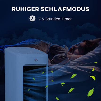Mobiles Klimagerät und Luftbefeuchter, 7L, Fernbedienung, 3 Geschwindigkeiten