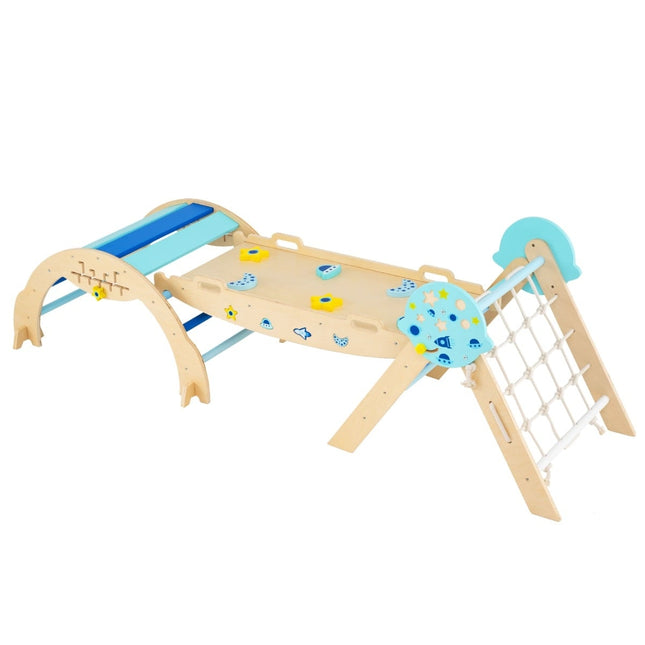 Ensemble d'escalade Montessori 3 en 1 avec rampe et arche