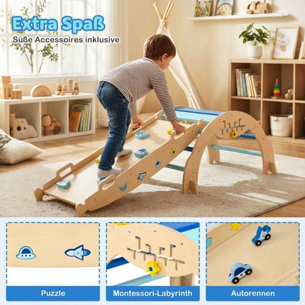 3-in-1 Montessori Kletterset mit Rampe & Bogen