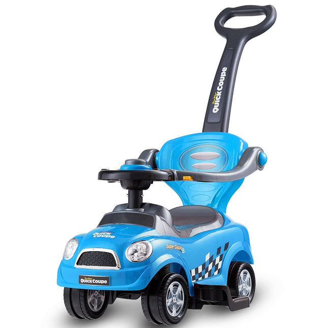 Voiture 3 en 1 pour tout-petits avec poignée et rail de sécurité