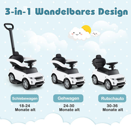 3-in-1 Kleinkind-Rutschauto mit abnehmbarem Griff