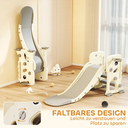 Toboggan 3 en 1 pour tout-petits avec structure d'escalade et cerceau, pliable