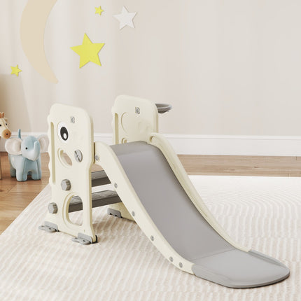Toboggan 3 en 1 pour tout-petits avec structure d'escalade et cerceau, pliable