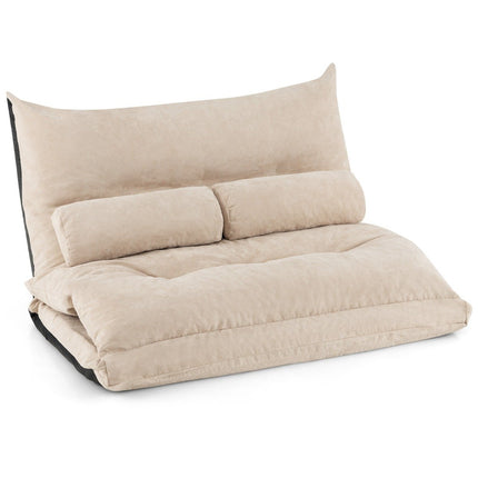 3 in 1 Klappsofa mit Schlaffunktion &amp; verstellbarer Rückenlehne beige