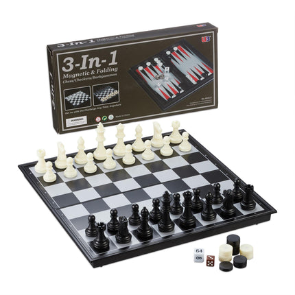 Jeu d'échecs magnétique 3 en 1