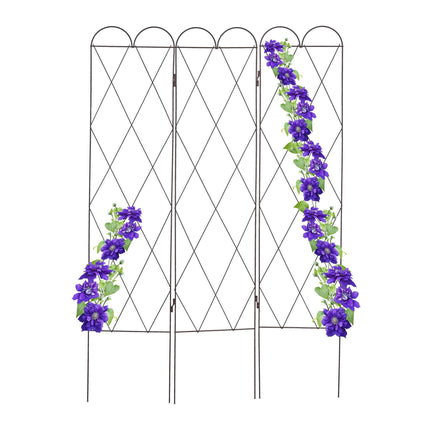 3-part trellis in rust color