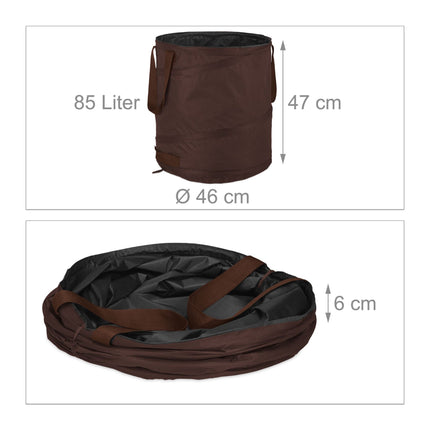 3 sacs de jardin 85 litres marron