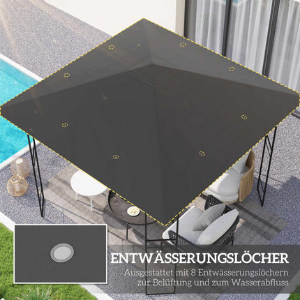 Toile de remplacement pour pavillon 3x3m, hydrofuge, UPF30+
