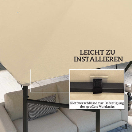 Toiture de remplacement pour pavillon 3x3m, résistante à l'eau, UPF30+