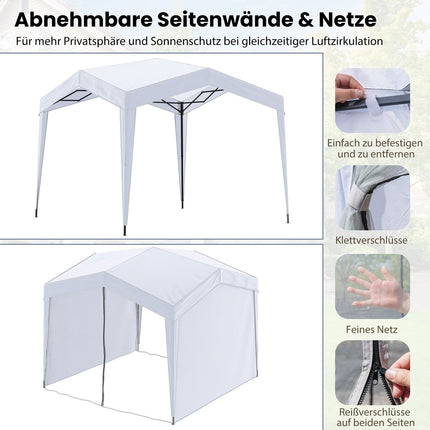 Tonnelle pliante 3 x 3 m, étanche, avec sac et piquets