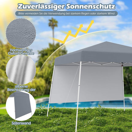 Tonnelle pliante 3 x 3 m, imperméable, protection solaire, grise