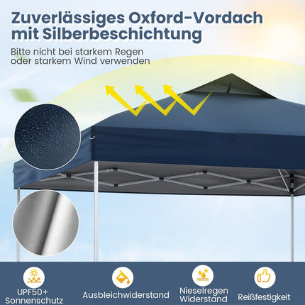 Tonnelle pliante étanche 3 x 3 m, protection UV 50+