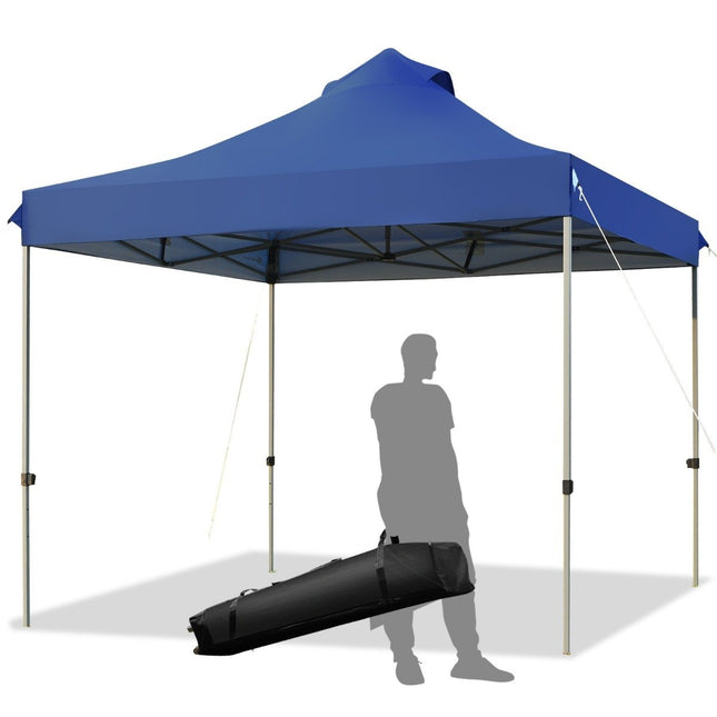 3x3m Pavillon Faltpavillon wasserdicht stabil Winter Partyzelt mit Tragetasche auf Rollen blau
