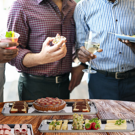 3x plateaux de service en acier
