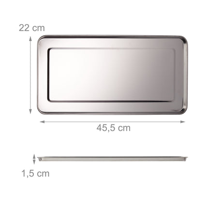 3x plateaux de service en acier