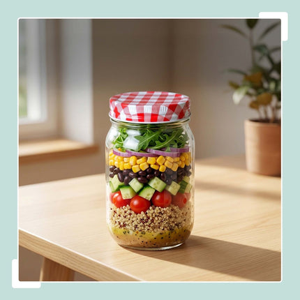 Ensemble de pots à confiture en verre de 400 ml, couvercles à visser hermétiques