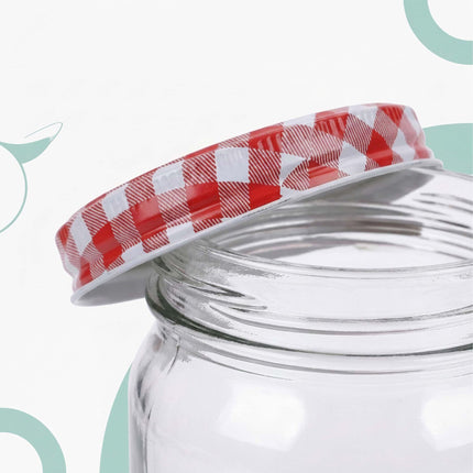 Ensemble de pots à confiture en verre de 400 ml, couvercles à visser hermétiques