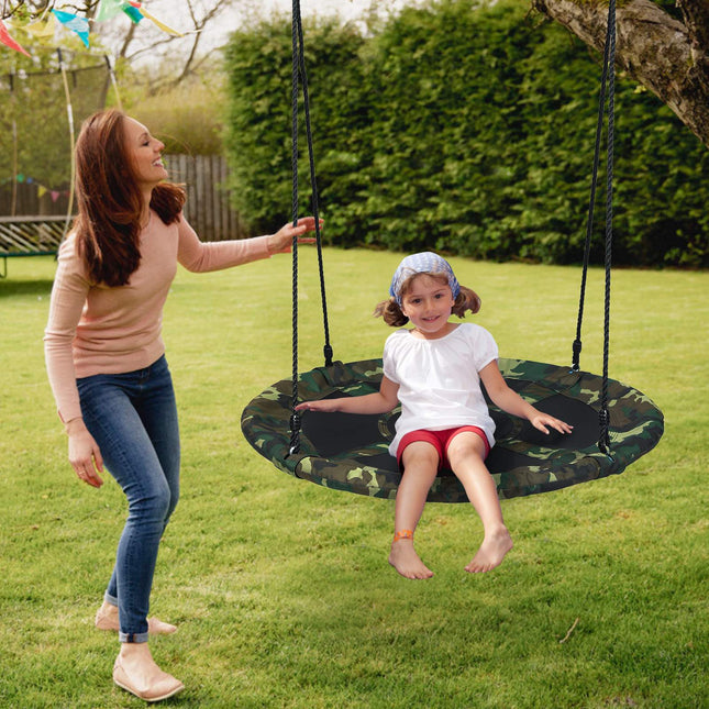 Balançoire soucoupe de 102 cm (40 po) – Cordes réglables, 150 kg (330 lb)