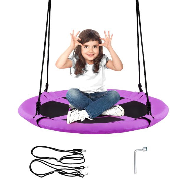 Balançoire soucoupe de 101,6 cm (40 pouces), pour intérieur et extérieur, hauteur réglable