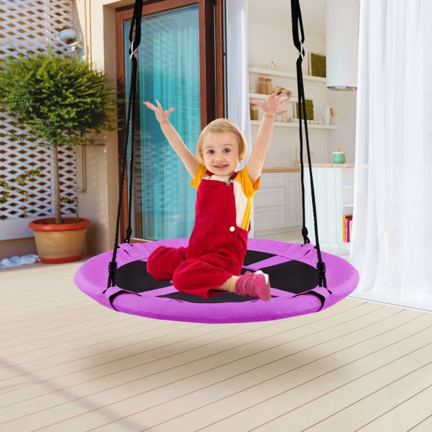Balançoire soucoupe de 101,6 cm (40 pouces), pour intérieur et extérieur, hauteur réglable