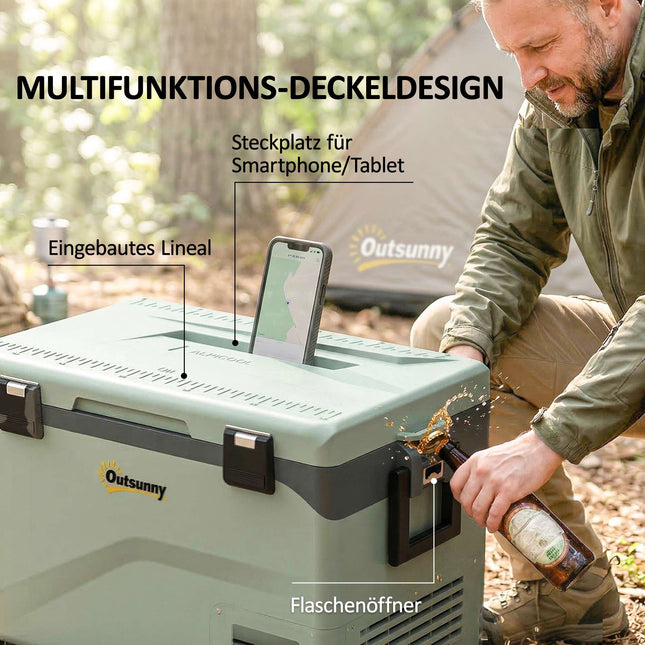 Glacière électrique à compresseur de 42,5 L avec Bluetooth et roulettes
