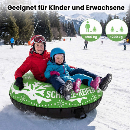 42" (ca. 107 cm) großer, robuster, aufblasbarer Schneereifen mit Abschleppgurt