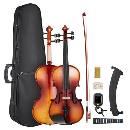 4/4 Violin Solid Wood Beginner Set With Case