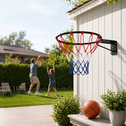 45 cm Wand-Basketballkorb mit dreifarbigem Netz