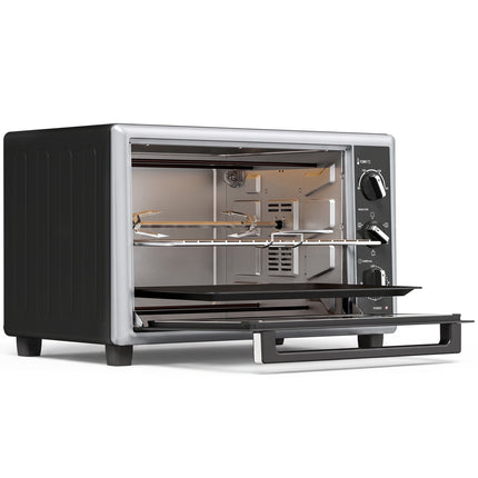 Mini-four 46 L avec convection, rôtisserie et minuterie, noir