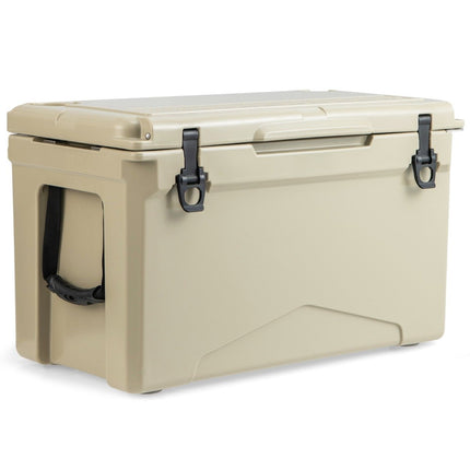 47L Isolierbox mit Flaschenöffner &amp; Tragegriff Tragbare Kühlbox Wärmebehälter für Camping Kahki