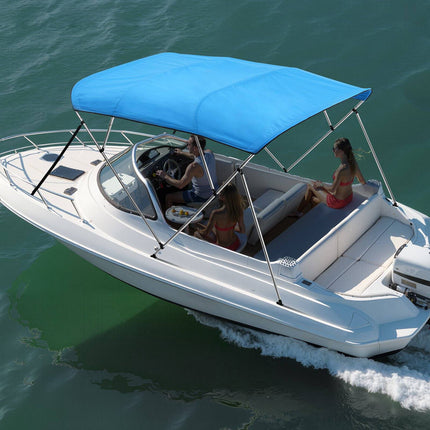 4-Bow Boat Bimini Top, 600D Polyester, Aluminum Frame, 67-72in W