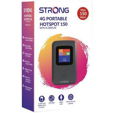 4G MiFi Hotspot WLAN mit Display, 150 MBit/s Geschwindigkeit