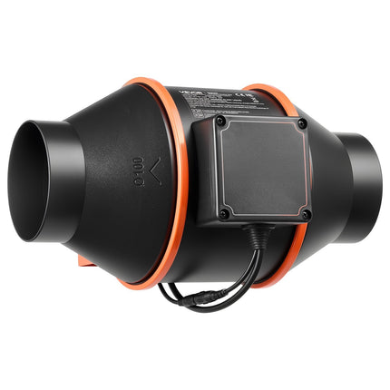 4-Inch Inline Duct Fan Kit, Carbon Filter, App Control