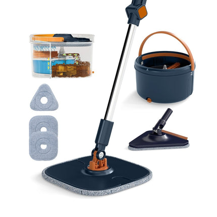 Système balai et seau de 4 L avec tête rotative à 360°