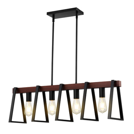 4-Light Kitchen Island Pendant Light, Adjustable E27