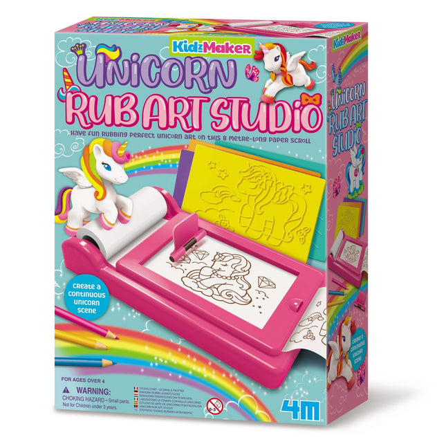 4M Kidzmaker Kit de bricolage Licorne Rub Art Studio