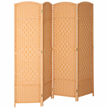 Paravent pliable à 4 panneaux, en polypropylène et bois de pin