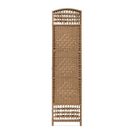 4-teiliger Raumteiler aus Holz, Naturholz-Finish