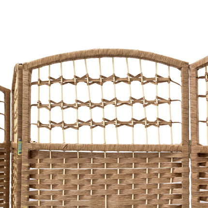 4-teiliger Raumteiler aus Holz, Naturholz-Finish