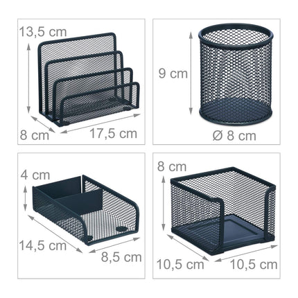 Ensemble de rangement de bureau 4 pièces
