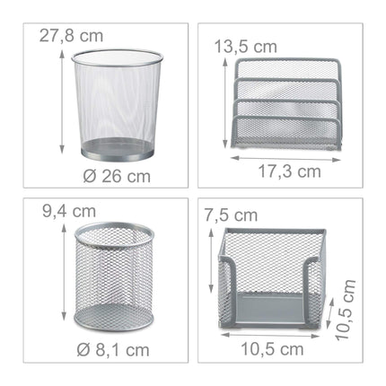 4-teiliges Schreibtisch-Organizer-Set